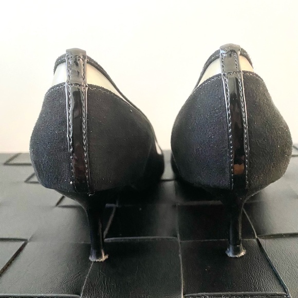 ZARA Black Pointed Toe Kitten Heels Size 36 / Size 6 - Picture 4 of 5